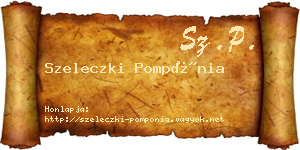Szeleczki Pompónia névjegykártya